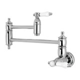 Kingston Brass KS3101BPL Bel-Air Wall Mount Pot Filler Kitchen Faucet, Polished Chrome