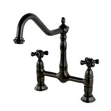 Kingston Brass KS1175PKX Duchess Bridge Kitchen Faucet, Oil Rubbed Bronze