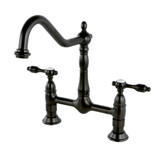 Kingston Brass KS1175TAL Tudor Bridge Kitchen Faucet, Oil Rubbed Bronze