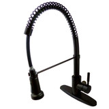 Kingston Brass Gourmetier Concord Single Handle Spring Spout Pre-Rinse Pull Down Kitchen Faucet, Oil Rubbed Bronze - GSY8885DL