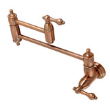 Kingston Brass KS310ALAC Restoration Wall Mount Pot Filler Kitchen Faucet, Antique Copper