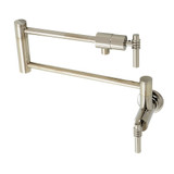 Kingston Brass KS4106ML Milano Wall Mount Pot Filler, Polished Nickel