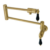 Kingston Brass KS4107PKL Duchess Wall Mount Pot Filler, Brushed Brass