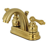 Kingston Brass KB5617AL Restoration 4 in. Centerset Bathroom Faucet, Brushed Brass