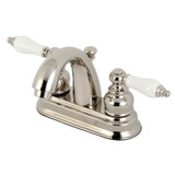 Kingston Brass KB5616PL Restoration 4 in. Centerset Bathroom Faucet, Polished Nickel