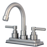 Kingston Brass KS8668EL Elinvar 4 in. Centerset Bathroom Faucet with Brass Pop-Up, Brushed Nickel