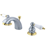 Kingston Brass KB944B Mini-Widespread Bathroom Faucet, Polished Chrome/Polished Brass