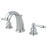 Kingston Brass GKB981KL Widespread Two Handle Bathroom Faucet, Polished Chrome