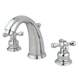 Kingston Brass KB981AX Victorian Two Handle Wall Mount Widespread Bathroom Faucet, Polished Chrome