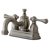 Kingston Brass KS7108BL 4 in. Centerset Bathroom Faucet, Brushed Nickel