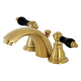 Kingston Brass KB957AKLSB Duchess Widespread Bathroom Faucet with Plastic Pop-Up, Brushed Brass