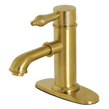 Kingston Brass KS7417AL Paris Single Handle Bathroom Faucet, Brushed Brass