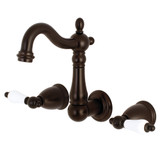 Kingston Brass KS1225PL Heritage Two Handle Wall Mount Bathroom Faucet, Oil Rubbed Bronze
