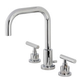 Kingston Brass FSC8931CML Manhattan Widespread Two Handle Bathroom Faucet with Brass Pop-Up, Polished Chrome