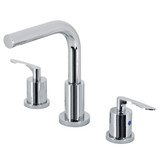 Kingston Brass FSC8951SVL Serena Widespread Two Handle Bathroom Faucet with Brass Pop-Up, Polished Chrome