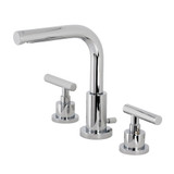 Kingston Brass FSC8951CML Manhattan Widespread Two Handle Bathroom Faucet with Brass Pop-Up, Polished Chrome