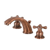 Kingston Brass KB966AX Victorian Widespread Two Handle Bathroom Faucet, Antique Copper