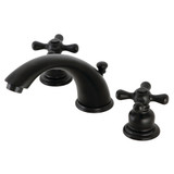 Kingston Brass KB960AX Victorian Widespread Two Handle Bathroom Faucet, Matte Black