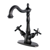 Kingston Brass KS1495BEX Two Handle Single Hole Vessel Sink Faucet, Oil Rubbed Bronze