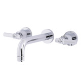 Kingston Brass KS8121ML Milano Two Handle Wall Mount Bathroom Faucet, Polished Chrome