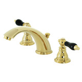 Kingston Brass KB962AKL Duchess Widespread Two Handle Bathroom Faucet with Plastic Pop-Up, Polished Brass