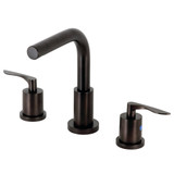 Kingston Brass FSC8955SVL Serena Widespread Two Handle Bathroom Faucet with Brass Pop-Up, Oil Rubbed Bronze