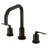Kingston Brass FSC8935SVL Serena Widespread Two Handle Bathroom Faucet with Brass Pop-Up, Oil Rubbed Bronze