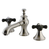 Kingston Brass KC7068PKX Duchess Widespread Two Handle Bathroom Faucet with Brass Pop-Up, Brushed Nickel