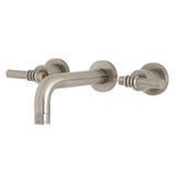 Kingston Brass KS8128ML Milano Two Handle Wall Mount Bathroom Faucet, Brushed Nickel