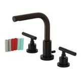 Kingston Brass Fauceture   FSC8950CKL Kaiser Widespread Two Handle Bathroom Faucet with Brass Pop-Up, Matte Black