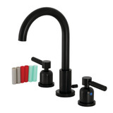 Kingston Brass Fauceture  FSC8920DKL Kaiser Widespread Two Handle Bathroom Faucet, Matte Black