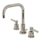 Kingston Brass FSC8939DL Concord Widespread Two Handle Bathroom Faucet with Brass Pop-Up, Polished Nickel