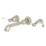 Kingston Brass KS7128PL Two-Handle Wall Mount Bathroom Faucet, Brushed Nickel