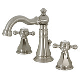Kingston Brass FSC1978BX Metropolitan Widespread Two Handle Bathroom Faucet with Pop-Up Drain, Brushed Nickel