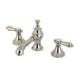 Kingston Brass KC7066BAL Heirloom 8 in. Widespread Two Handle Bathroom Faucet, Polished Nickel