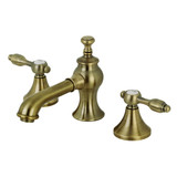 Kingston Brass KC7063TAL Tudor 8 in. Widespread Two Handle Bathroom Faucet, Antique Brass