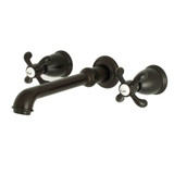 Kingston Brass KS7125TX French Country Two-Handle Wall Mount Bathroom Faucet, Oil Rubbed Bronze