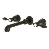 Kingston Brass KS7125TAL Tudor Two-Handle Wall Mount Bathroom Faucet, Oil Rubbed Bronze