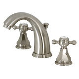 Kingston Brass KB4988BX Metropolitan Widespread Two Handle Bathroom Faucet with Pop-Up Drain, Brushed Nickel