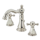 Kingston Brass FSC1979BX Metropolitan Widespread Two Handle Bathroom Faucet with Pop-Up Drain, Polished Nickel