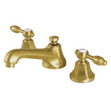 Kingston Brass KS4467TAL Tudor 8" Widespread Two Handle Bathroom Faucet, Brushed Brass