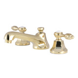 Kingston Brass KS4462TAL Tudor 8" Widespread Two Handle Bathroom Faucet, Polished Brass