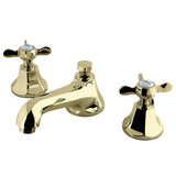 Kingston Brass KS4462BEX Essex 8" Widespread Two Handle Bathroom Faucet, Polished Brass