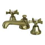 Kingston Brass KS4463NX Hamilton Widespread Two Handle Bathroom Faucet with Brass Pop-Up, Antique Brass