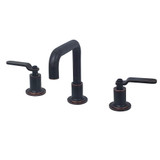 Kingston Brass KS142KLNB Whitaker Widespread Two Handle Bathroom Faucet with Push Pop-Up, Naples Bronze