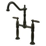 Kingston Brass KS1075GL Two Handle Widespread Vessel Sink Faucet, Oil Rubbed Bronze