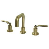 Kingston Brass KS142KLAB Whitaker Widespread Two Handle Bathroom Faucet with Push Pop-Up, Antique Brass