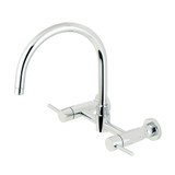 Kingston Brass  Concord 8-Inch Centerset Wall Mount Kitchen Faucet, Polished Chrome - KS8171DL