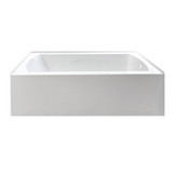 Kingston Brass Aqua Eden VTAM6032R21 Oriel 60-Inch Acrylic Alcove Tub with Right Hand Drain Hole in White