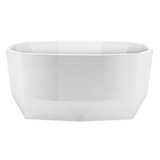 Kingston Brass Aqua Eden VTSQ593024 59" Acrylic Freestanding Tub with Drain, Glossy White